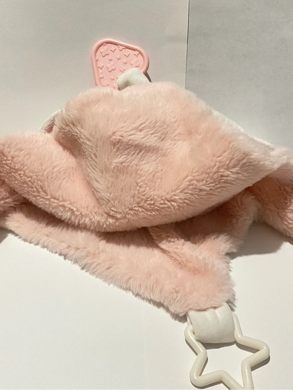 Dream Gro Activity Security Blankie Lovey Bunny Rabbit Pink & White Sensory
